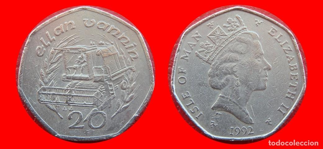 Monedas antiguas de Europa: 20 PENIQUES PENCE 1992 ISLA DE MAN-157173