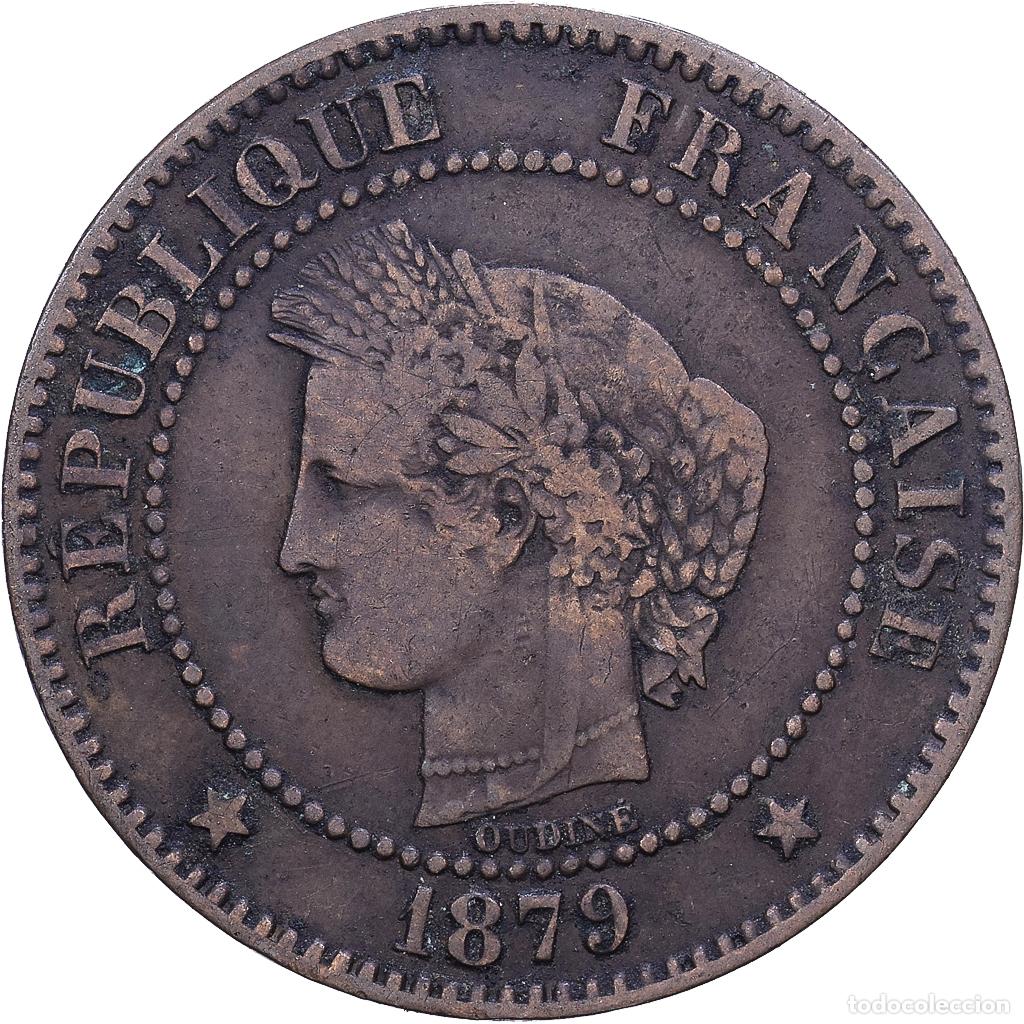 Monedas antiguas de Europa: [#1531033] Francia, 2 Centimes, C&eacute;r&egrave;s, 1879, Paris, Bronce, MBC, Gadoury:105, KM:827.1