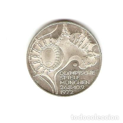 Monedas antiguas de Europa: ALEMANIA 10 MARCOS DE PLATA 1972 KARLSRUHE