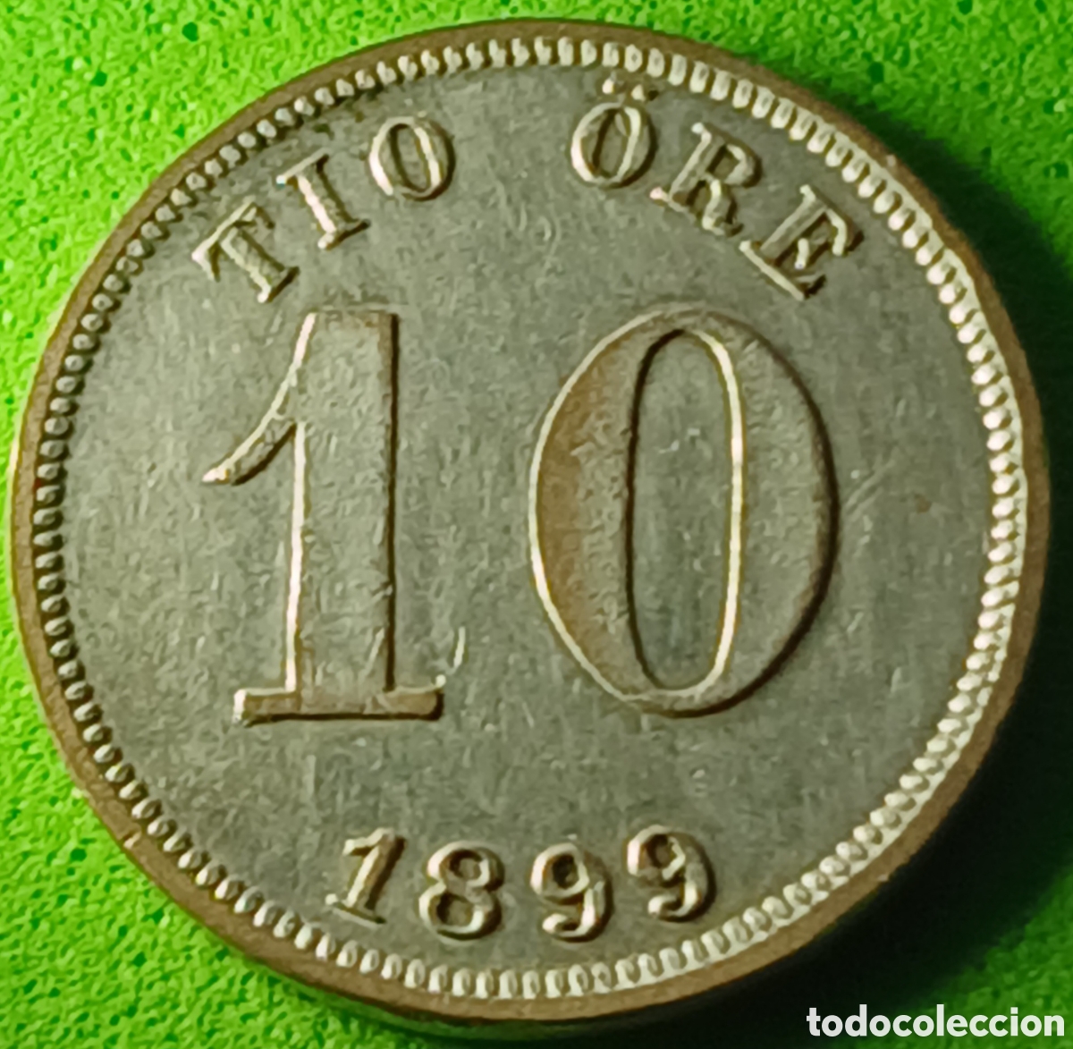 Monedas antiguas de Europa: Suecia 10 ore 1899 km#755 poco com&uacute;n!