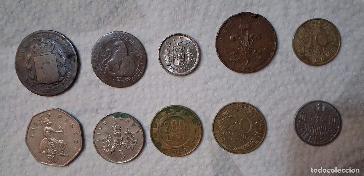 Monedas antiguas de Europa: LOTE DE MONEDAS, 7 DE EXTRANJERAS Y 3 DE ESPA&Ntilde;OLES TOTAL 10 MONEDAS
