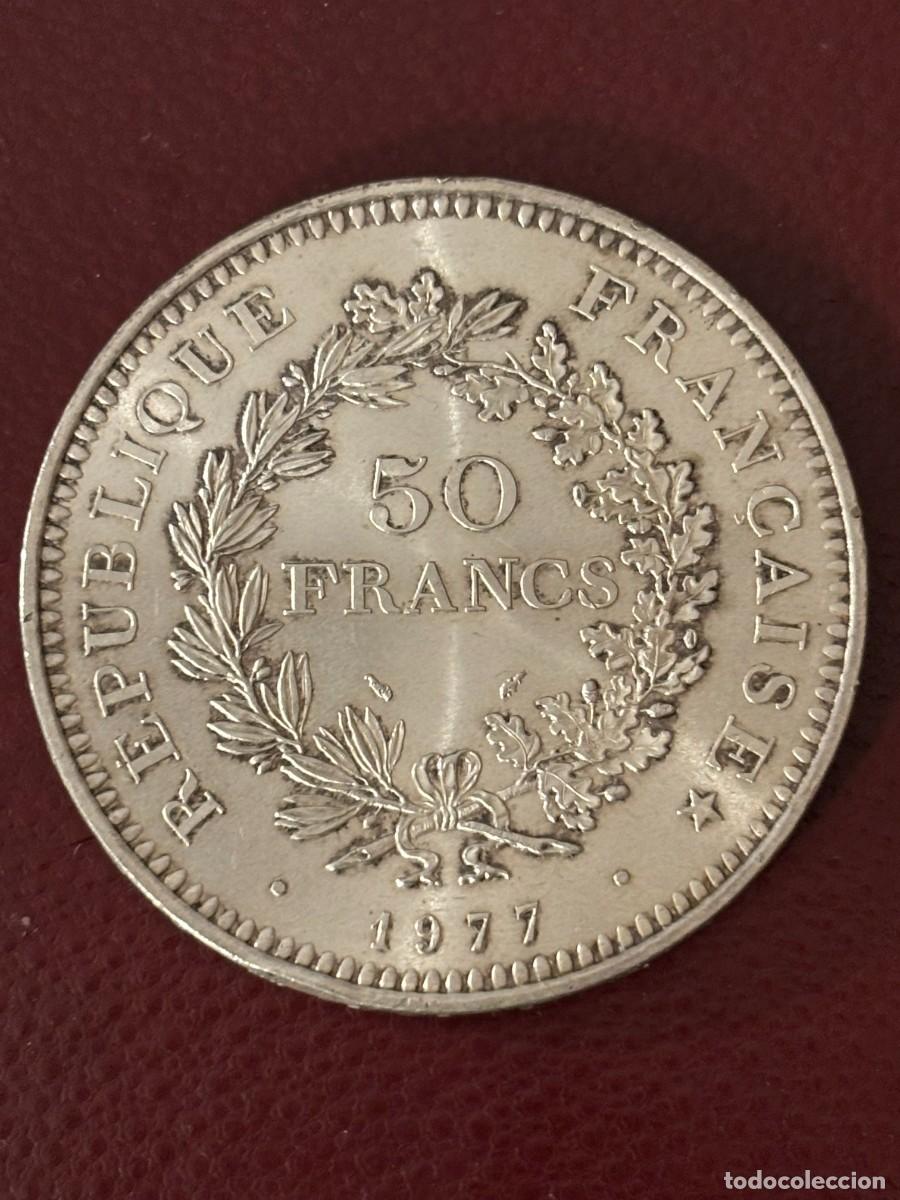 Monedas antiguas de Europa: 50 Frans - Hercules - Rep&uacute;blica Francesa