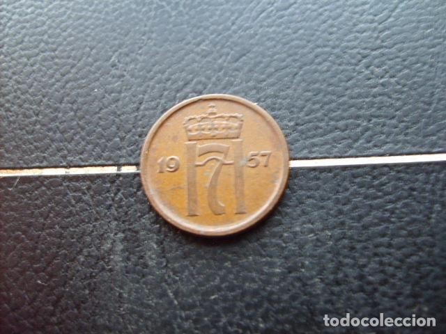 Monedas antiguas de Europa: * NORUEGA 1 ORE 1957 *