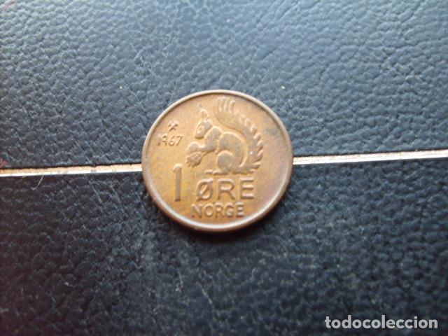 Monedas antiguas de Europa: * NORUEGA 1 ORE 1967 *