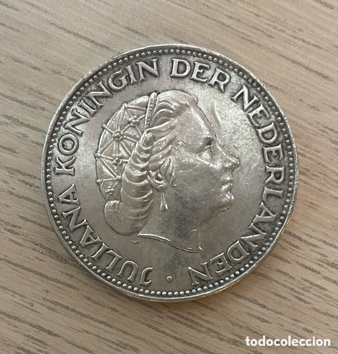 Monedas antiguas de Europa: Moneda de Plata 2,5 Florines Holanda 1960 (Reina Juliana - 2&frac12; Gulden)