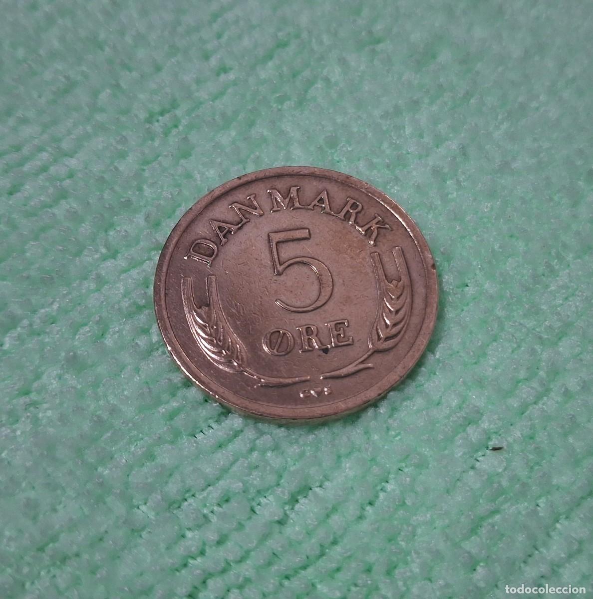 Monedas antiguas de Europa: 5 &Oslash;re DINAMARCA Frederik IX 1966