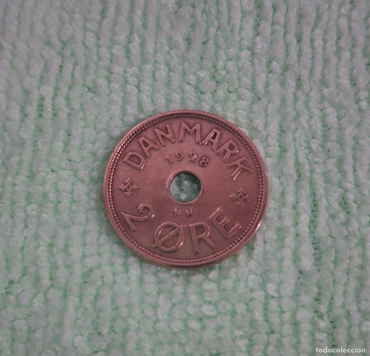 Monedas antiguas de Europa: 2 &Oslash;re DINAMARCA Christian X 1928