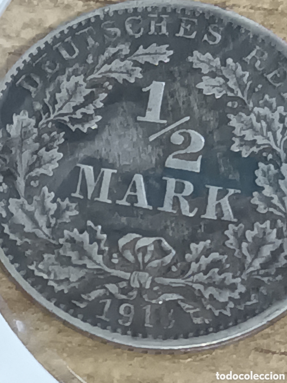 Monedas antiguas de Europa: 1/2 MARCO DE PLATA 900 IMPERIO ALEMAN 1918