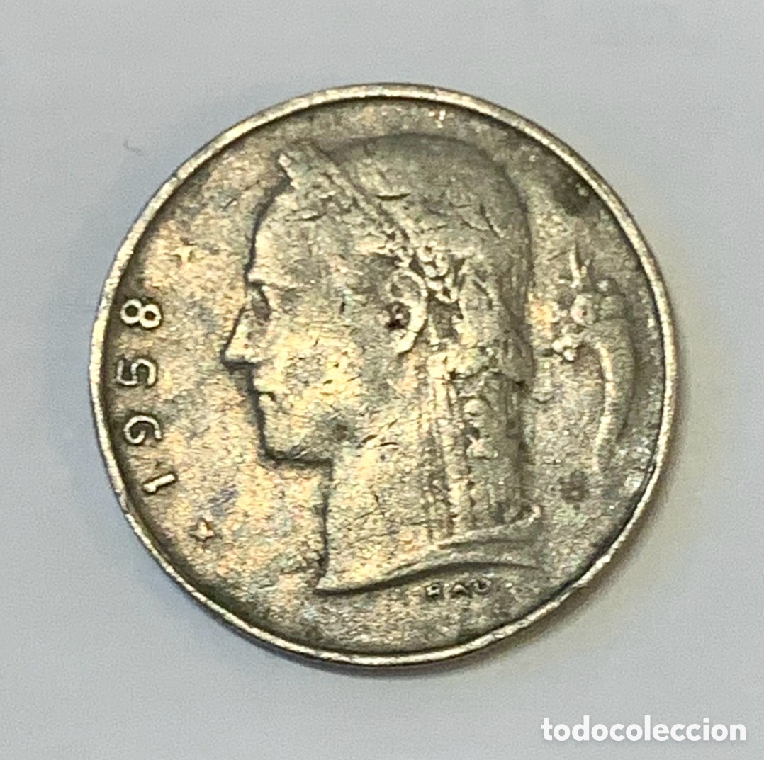 Monedas antiguas de Europa: Moneda. Belgique. 1 Franc. 1958.