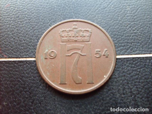 Monedas antiguas de Europa: * NORUEGA 5 ORE 1954
