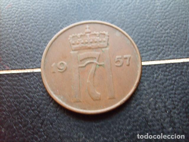 Monedas antiguas de Europa: * NORUEGA 5 ORE 1957