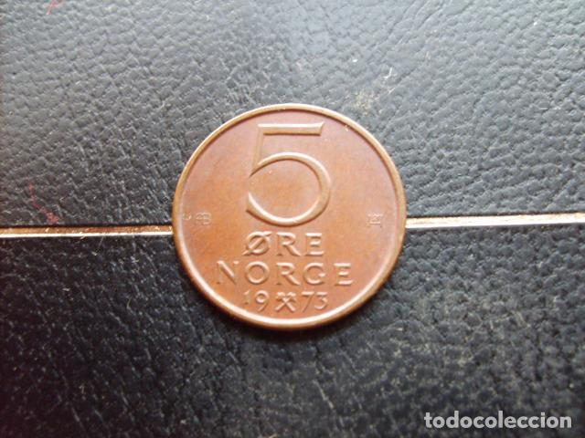 Monedas antiguas de Europa: * NORUEGA 5 ORE 1973