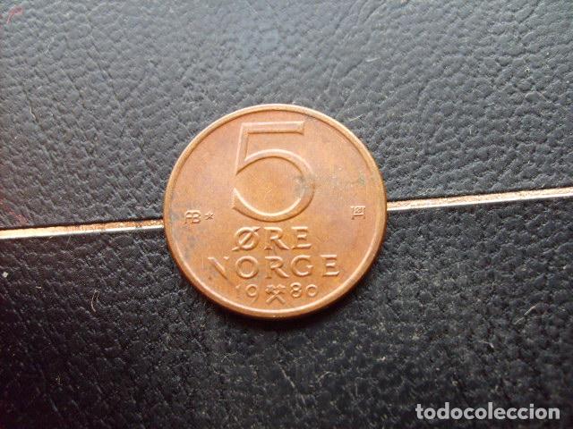 Old Coins of Europe: * NORUEGA 5 ORE 1980 CON ESTRELLA