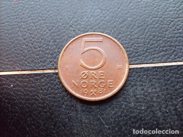 Old Coins of Europe: * NORUEGA 5 ORE 1981