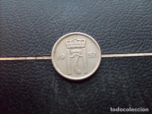 Monedas antiguas de Europa: * NORUEGA 10 ORE 1952