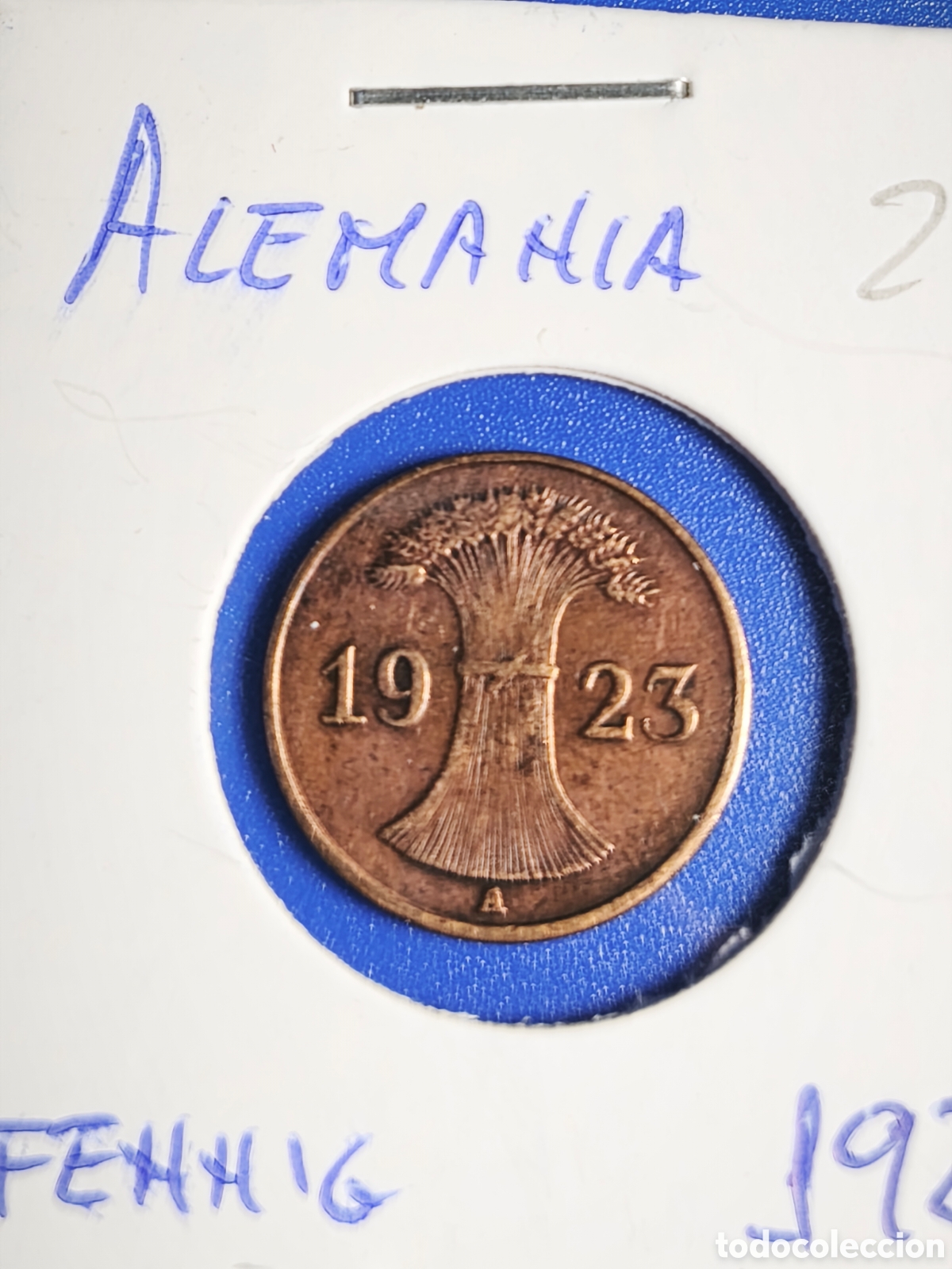 Monedas antiguas de Europa: Alemania. 1923. Pfennig