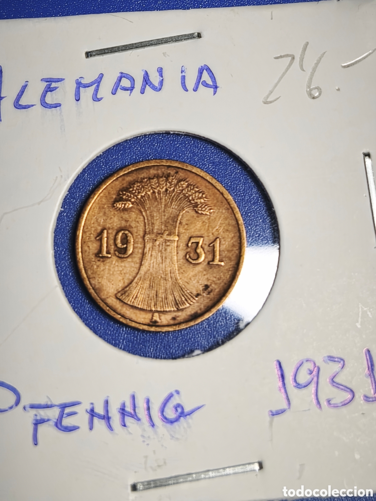 Monedas antiguas de Europa: Alemania. 1931. Pfennig