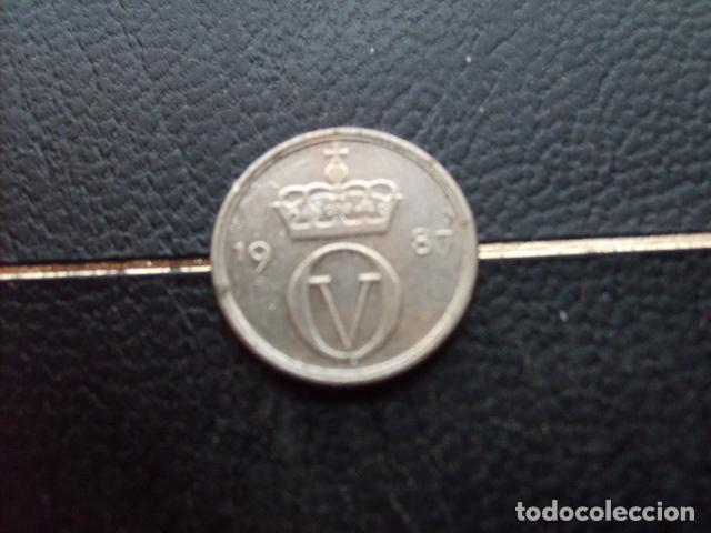 Monedas antiguas de Europa: * NORUEGA 10 ORE 1987