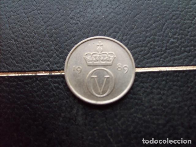 Monedas antiguas de Europa: * NORUEGA 10 ORE 1989