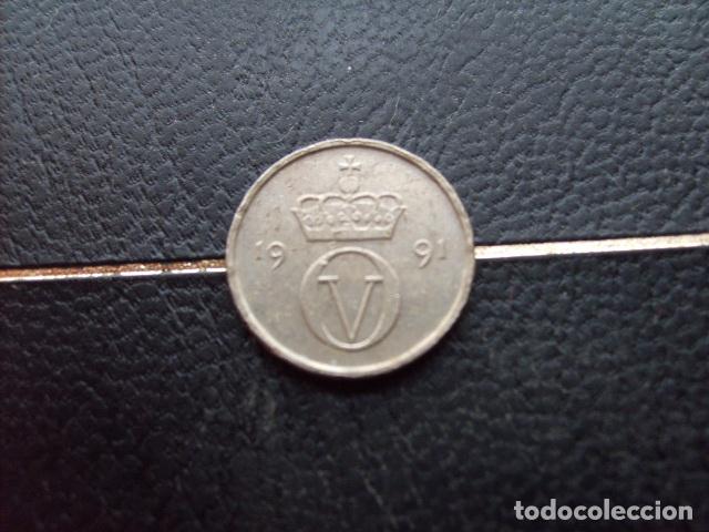 Monedas antiguas de Europa: * NORUEGA 10 ORE 1991