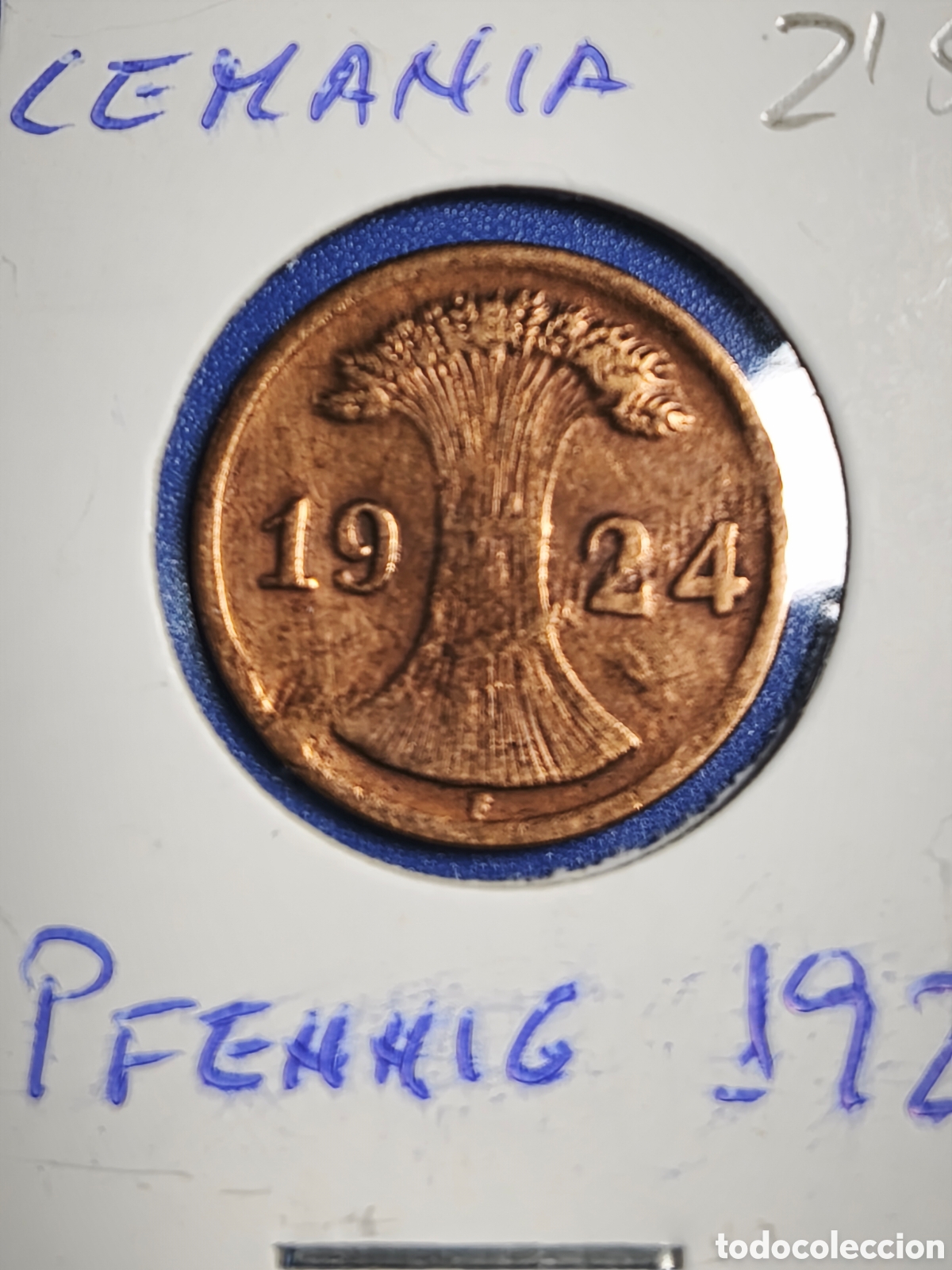Monedas antiguas de Europa: Alemania 1924. 2 pfennig