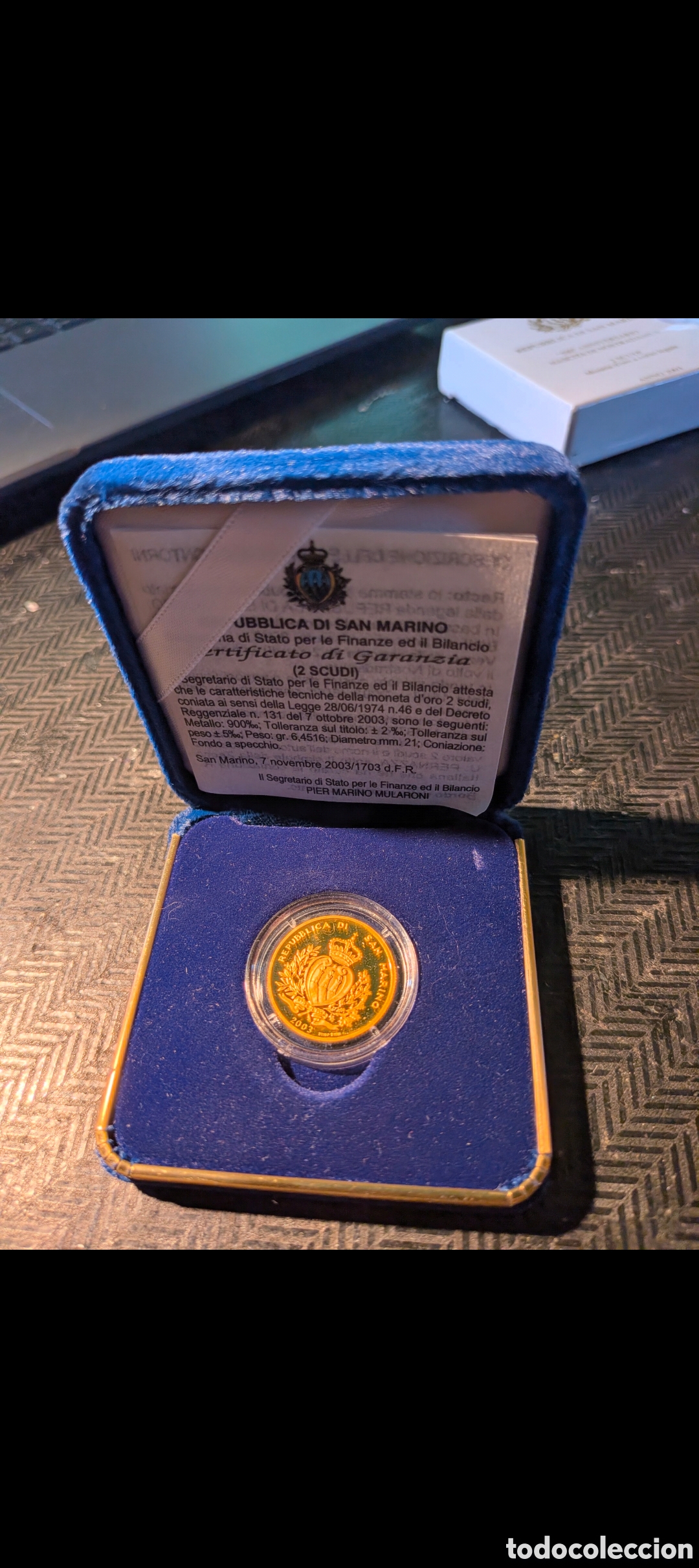Monedas antiguas de Europa: Moneda de oro de 2 scudi del 2003 - Foto 2