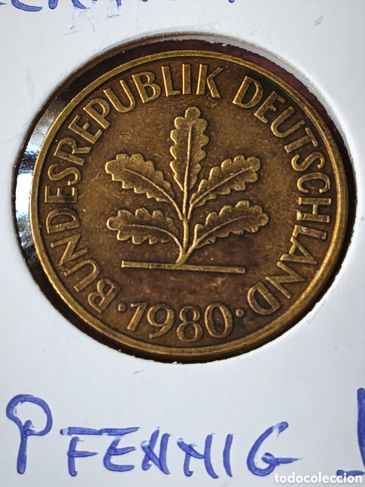 Monedas antiguas de Europa: Alemania. 1980. 10 pfennig