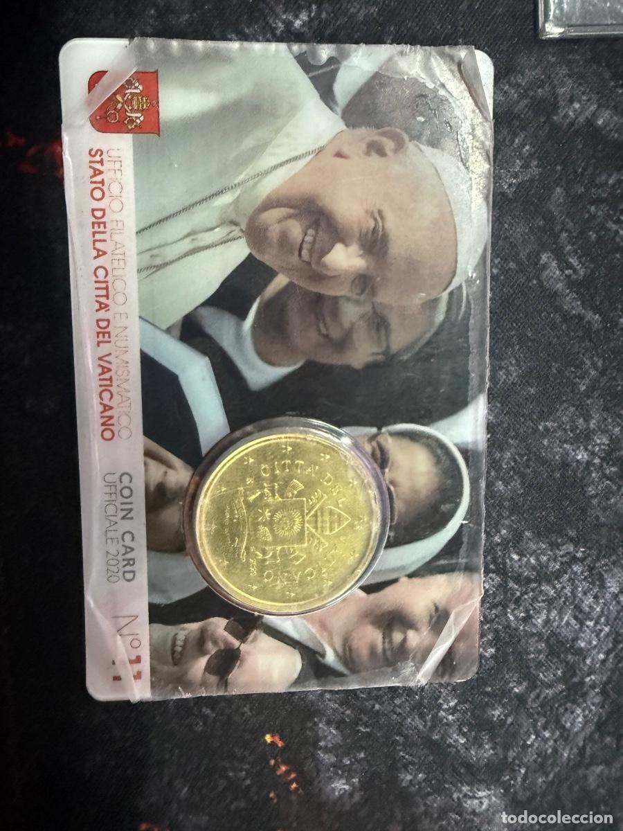 Monedas antiguas de Europa: Vaticano 2020 &ndash; Coincard oficial n&ordm; 11 &ndash; Moneda de 50 c&eacute;ntimos &ndash; Papa Francisco