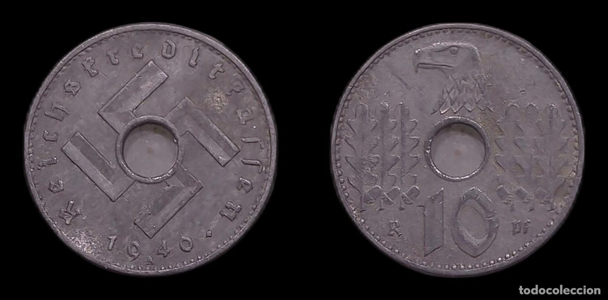 Monedas antiguas de Europa: ALEMANIA GERMANY 10 PFENNIG 1940 A