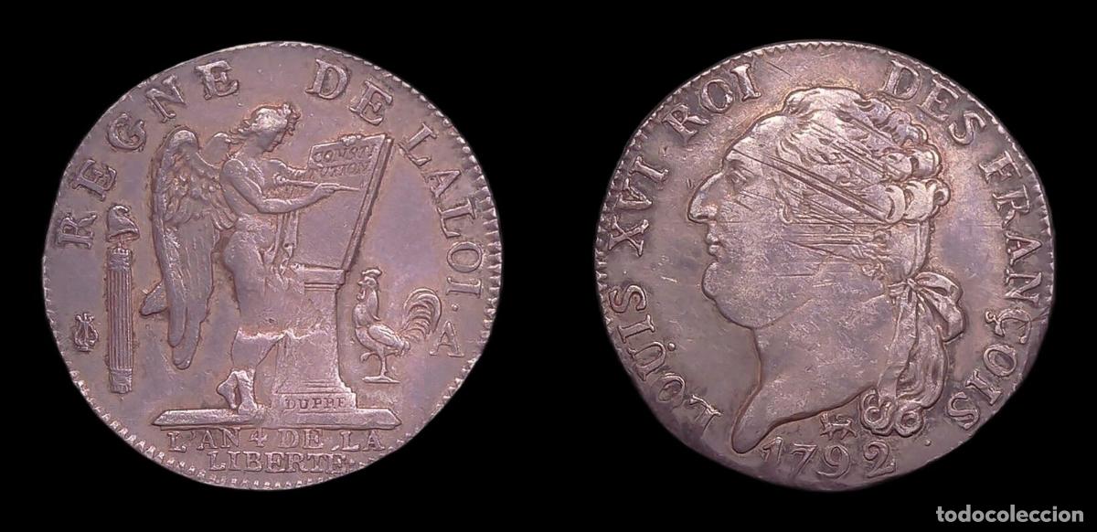 Monedas antiguas de Europa: FRANCIA FRANCE LOUIS XVI 1/2 ECU DE 3 LIVRES 1792 A