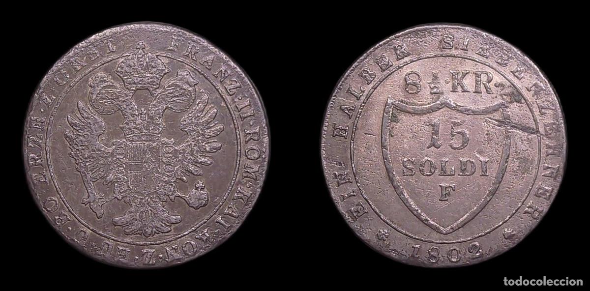 Monedas antiguas de Europa: AUSTRIA GORIZIA 15 SOLDI 8 1/2 KREUZER 1802 F