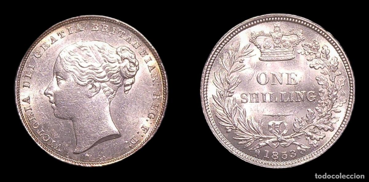Monedas antiguas de Europa: GRAN BRETA&Ntilde;A GREAT BRITAIN VICTORIA 1 SHILLING 1853
