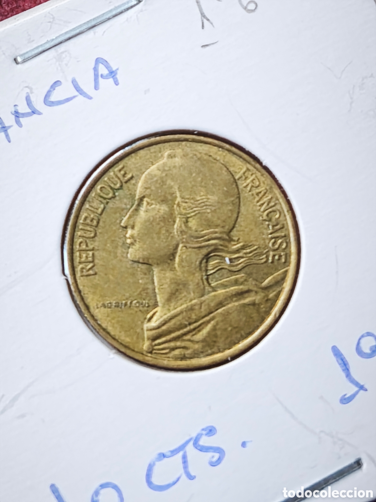 Monedas antiguas de Europa: Francia. 1977. 10 c&eacute;ntimos