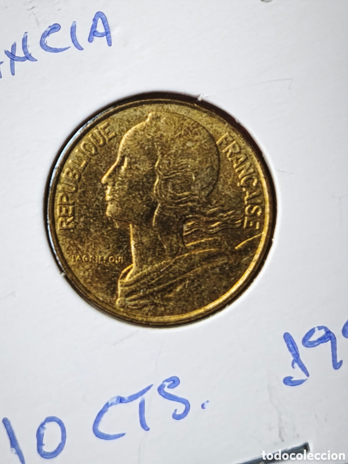 Monedas antiguas de Europa: Francia. 1990. 10 c&eacute;ntimos