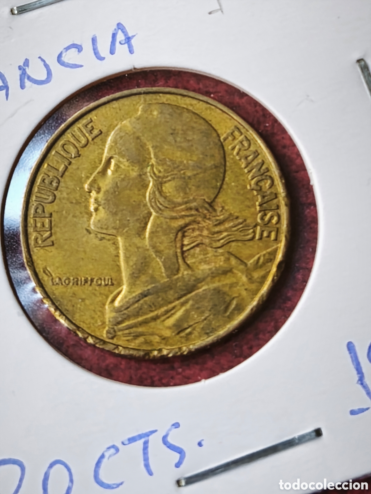 Monedas antiguas de Europa: Francia. 1976. 20 c&eacute;ntimos