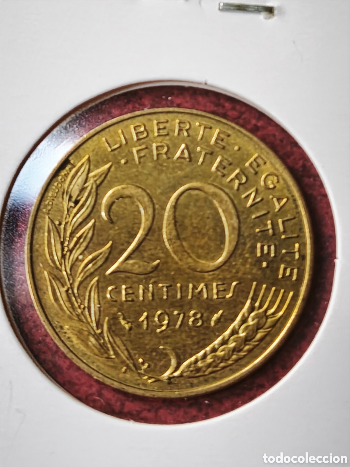 Monedas antiguas de Europa: Francia. 1978. 20 c&eacute;ntimos - Foto 2
