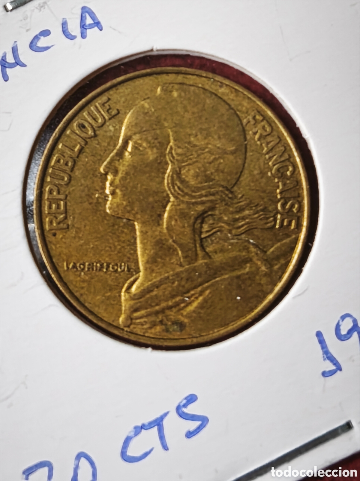 Monedas antiguas de Europa: Francia. 1985. 20 c&eacute;ntimos