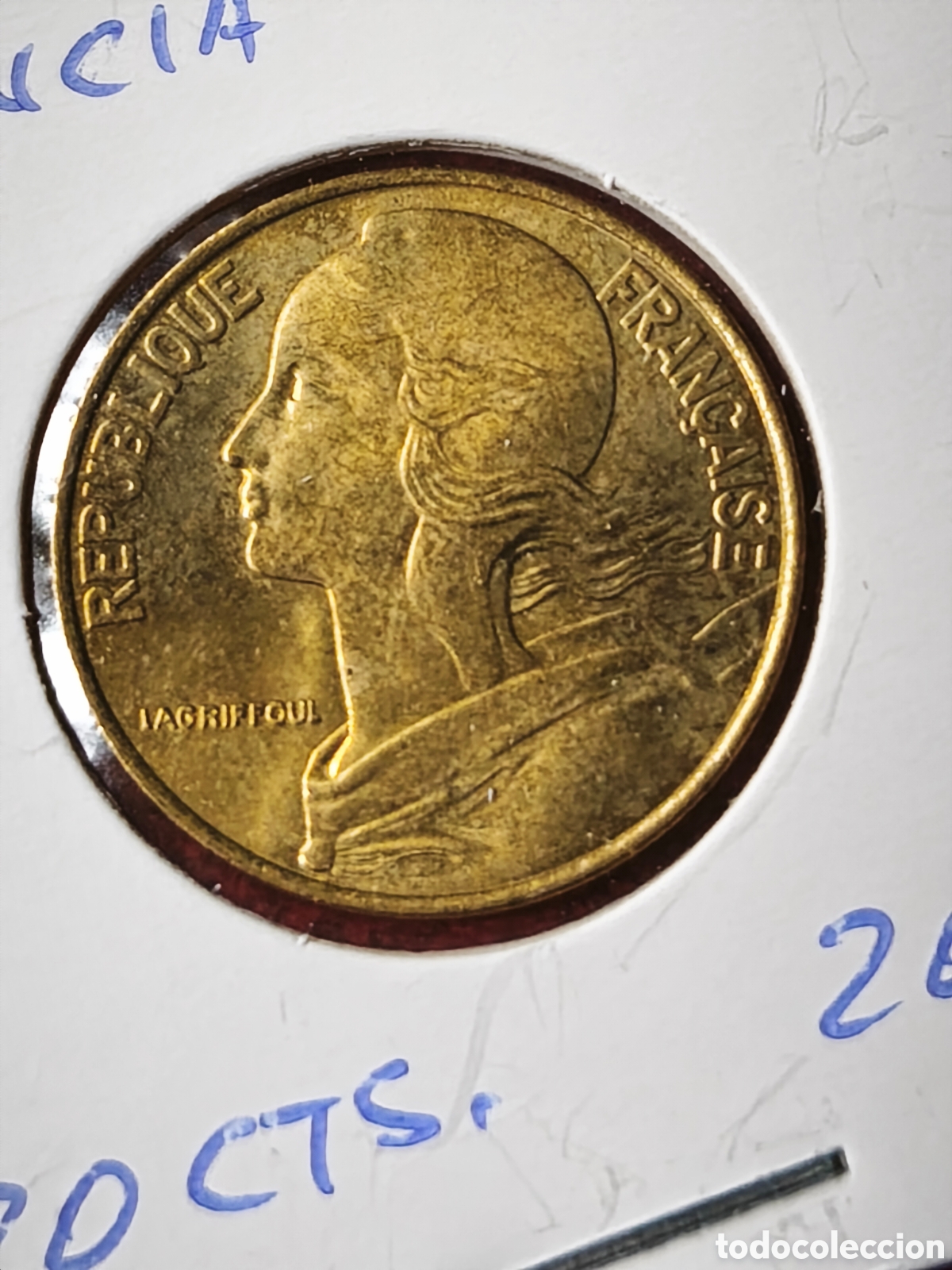 Monedas antiguas de Europa: Francia. 2000. 20 c&eacute;ntimos