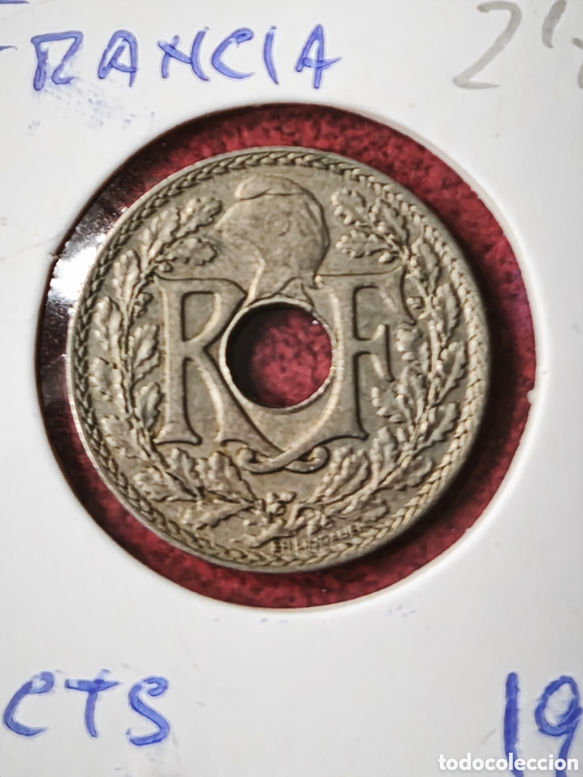Monedas antiguas de Europa: Francia. 1920. 10 c&eacute;ntimos