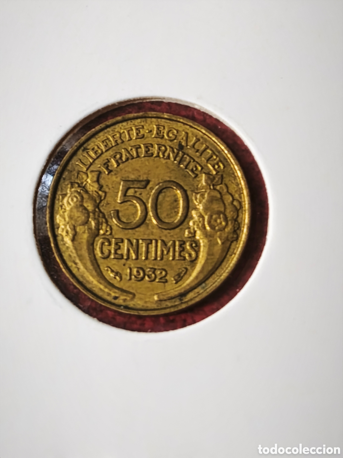 Monedas antiguas de Europa: Francia. 1932. 50 c&eacute;ntimos - Foto 2