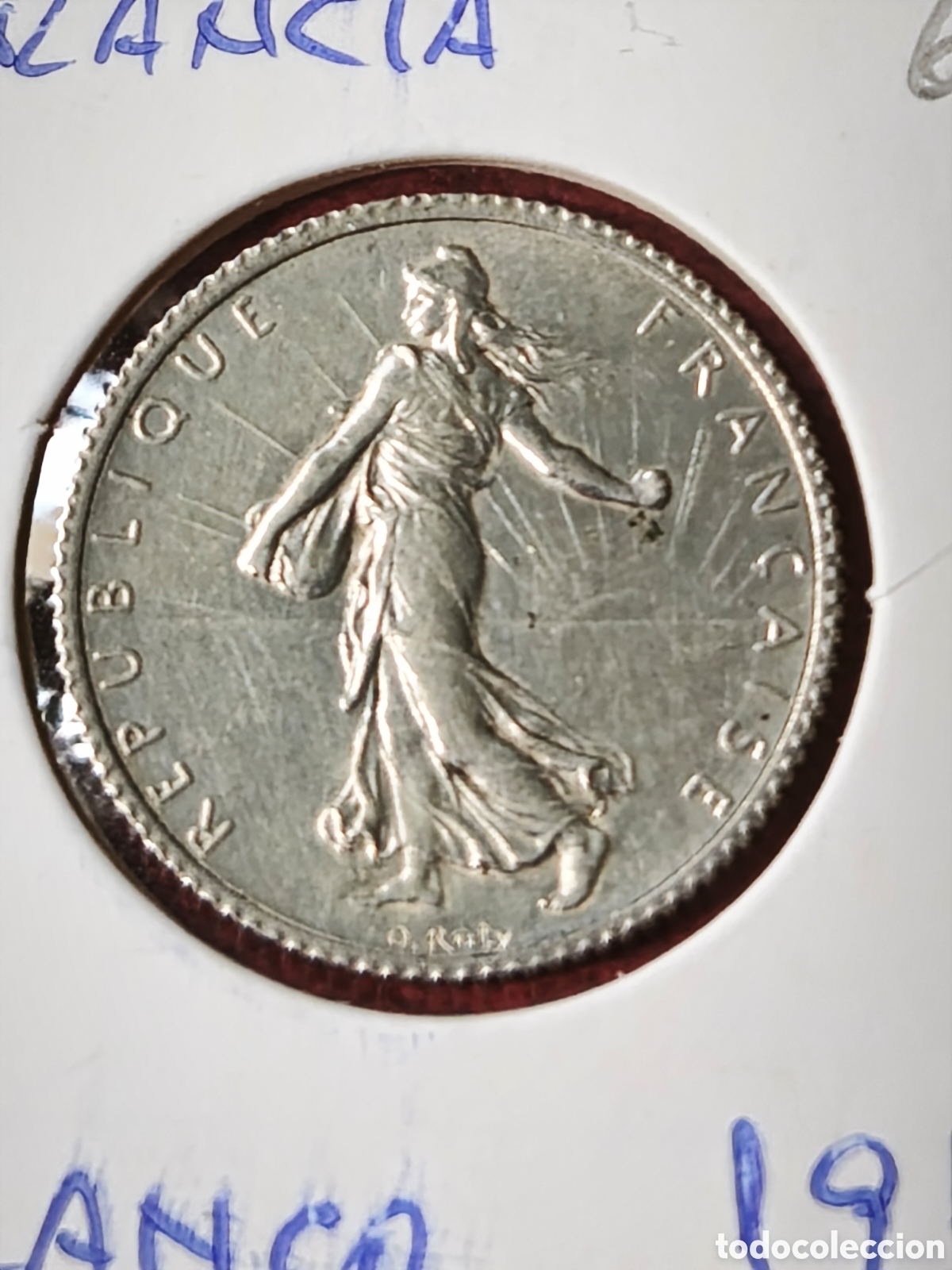 Monedas antiguas de Europa: Francia. 1917. Franco