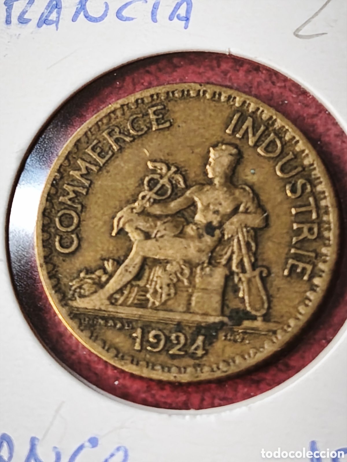 Monedas antiguas de Europa: Francia. 1924. Granco