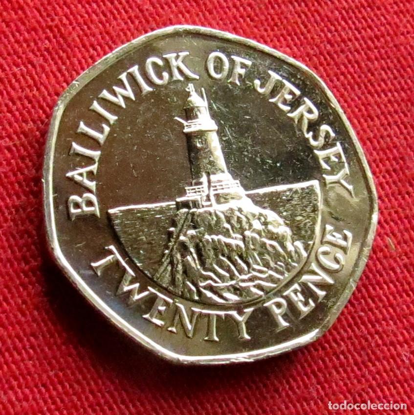 Monedas antiguas de Europa: Jersey 20 pence 2016 UNC