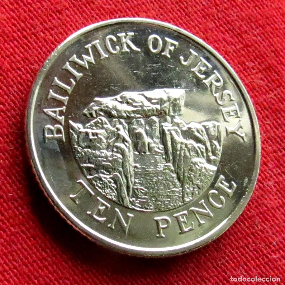 Monedas antiguas de Europa: Jersey 10 pence 2016 UNC