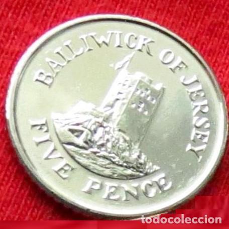 Monedas antiguas de Europa: Jersey 5 pence 2016 UNC
