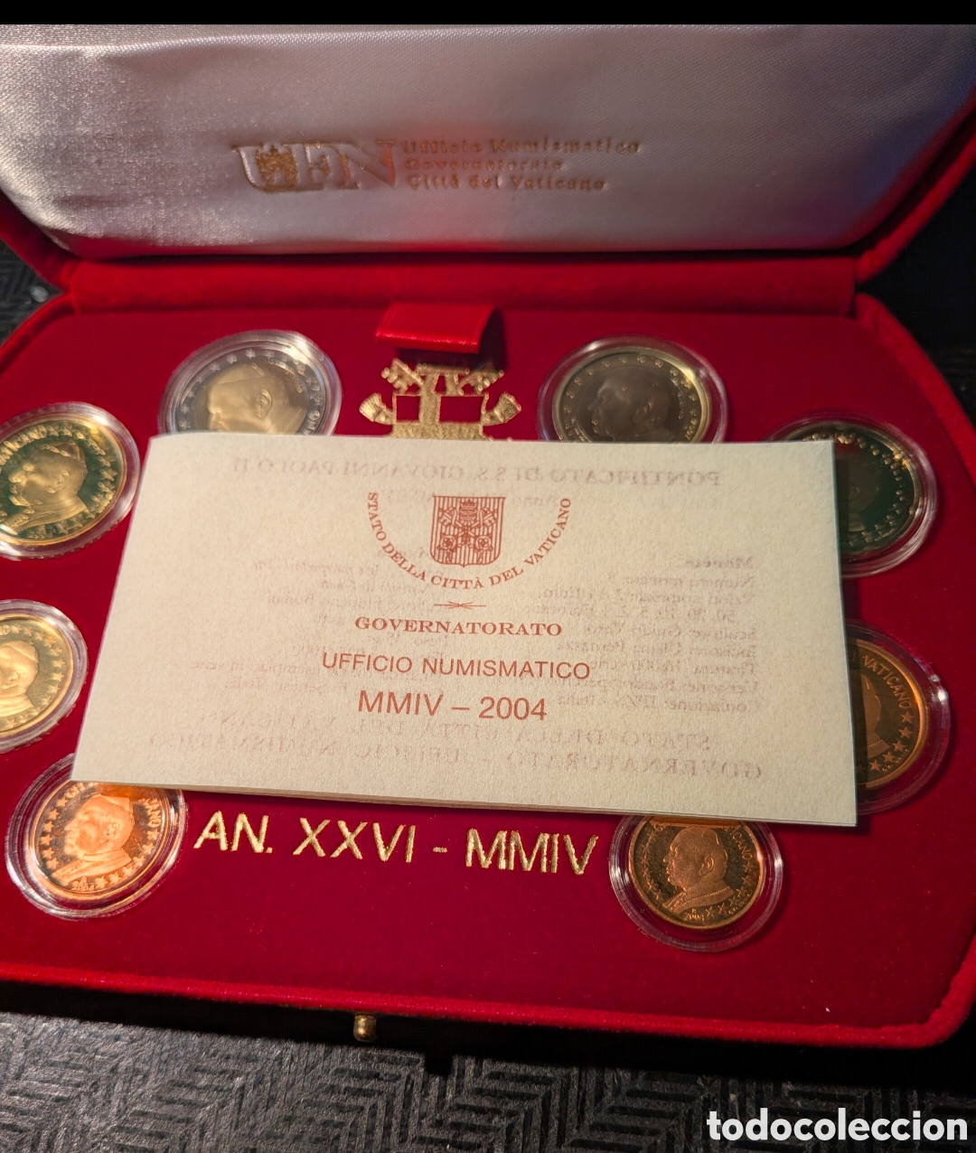 Monedas antiguas de Europa: Set de monedas de Euro del Vaticano 2004