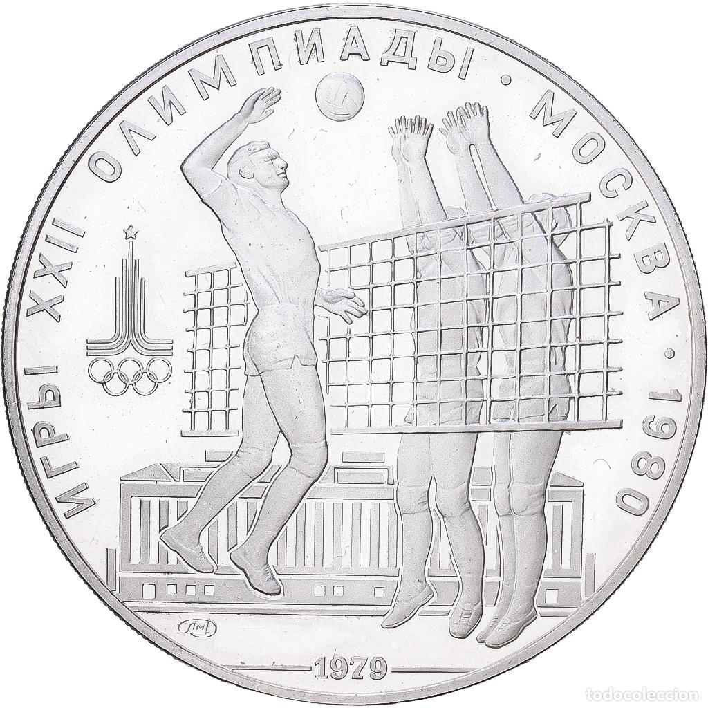 Monedas antiguas de Europa: [#1168169] Soviet Union, 10 Roubles, 1980 Olympics - Volleyball, 1979, Saint Petersburg