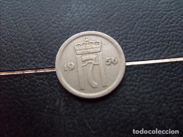 Monedas antiguas de Europa: * NORUEGA 25 ORE 1956