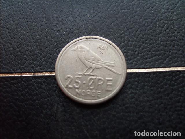 Monedas antiguas de Europa: * NORUEGA 25 ORE 1969