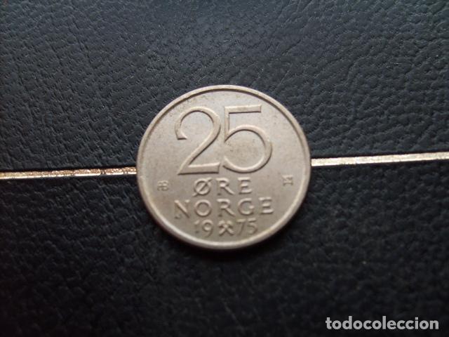 Monedas antiguas de Europa: * NORUEGA 25 ORE 1975